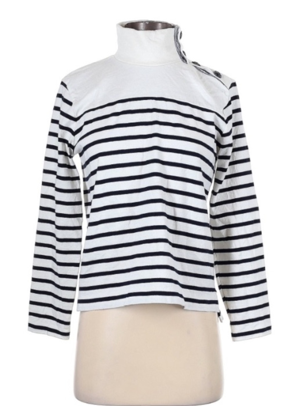 J. Crew Cotton Striped Sailor Long Sleeve Top Nautical Coastal Summer Cape Cod S
